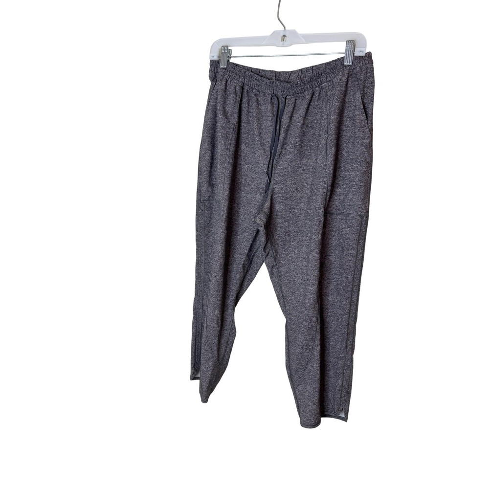 Lululemon Jogger Pants Womens 12 Gray Jersey Knit Elastic Waist Pockets Lounge